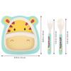 Bamboo Fiber Children'S Tableware Kids Plates Toddler Cutlery