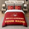 Benutzerdefinierter Name Tampa Bay Buccaneers 3-teiliges Bettbezug-Set Personalisierter Text Bettwäsche Kissenbezüge Schlafzimmer