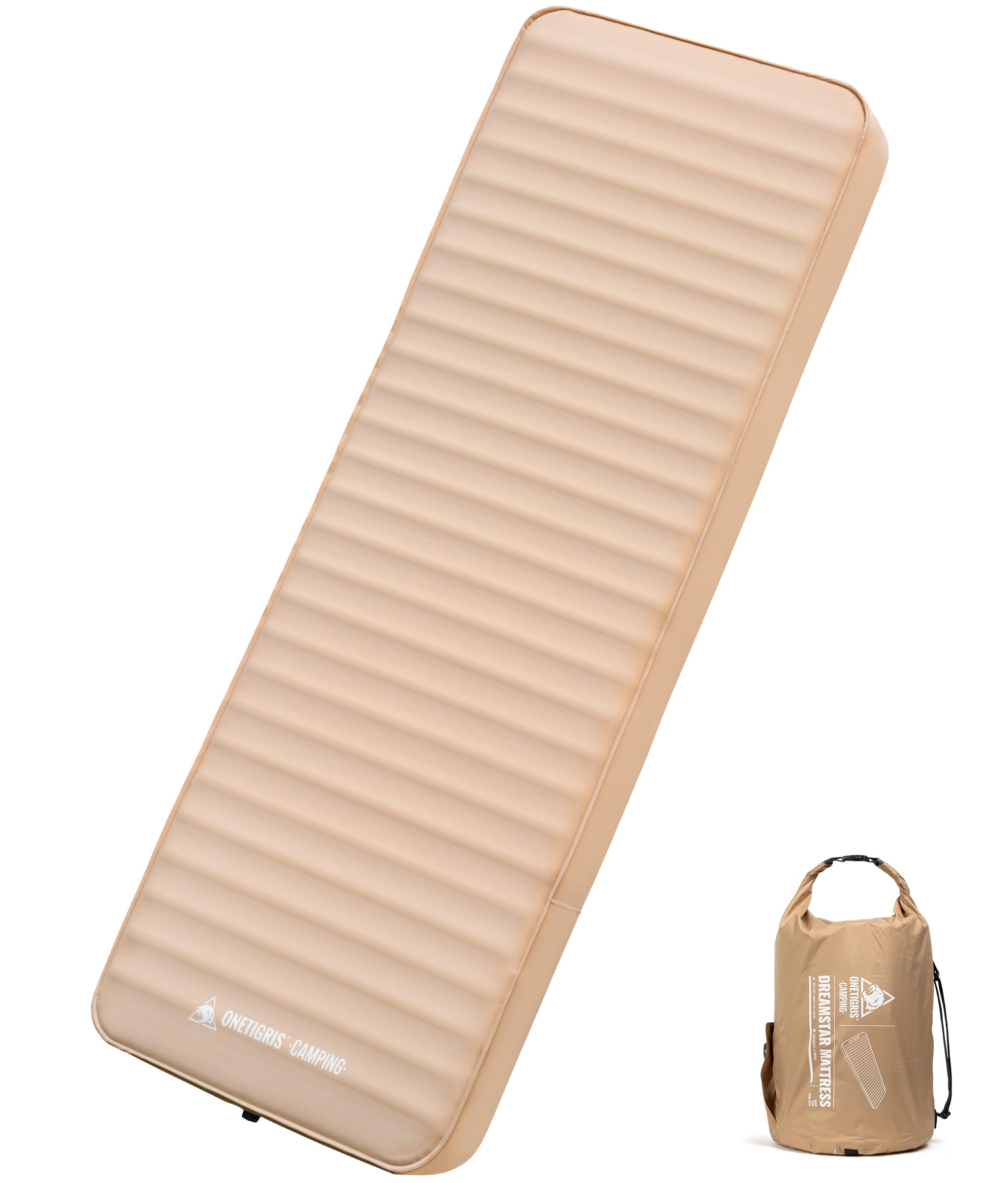 

OneTigris DREAMSTAR Air Automatic Air High High 100kg Weight 8cm Pump Storage Bag Ideal for Leisure and Car Camping Mattress, 30-Second Inflation,