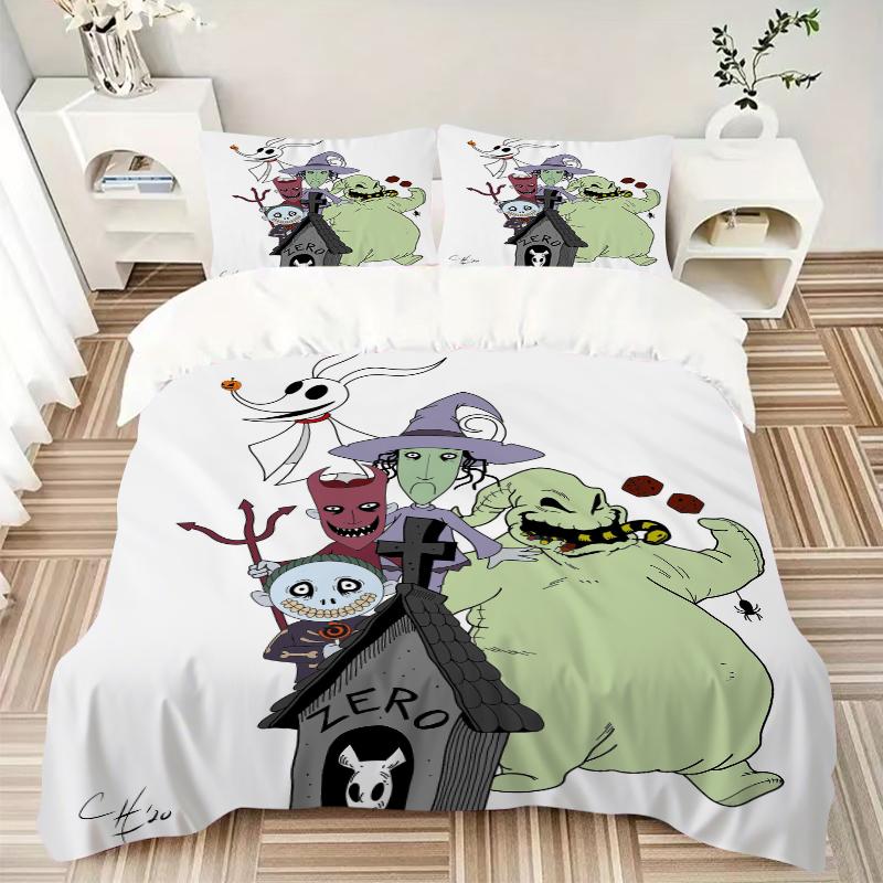 3Pcs Halloween Monster Bedding Sets For All Sizes New 3D Printed Bed Cover Comforter Duvet Cover Pillowcase Bedroom Decoration