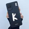 For Huawei Nova 7i Case Cover Lucky Initial Letter Liquid Soft Silicone Phone Bumper for Huawei P40 Lite Nova7i JNY-LX2 Casing