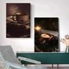 Coffee Cup And Beans Photograph Posters Delicious Coffee Latte Breakfast Prints Canvas Painting Wall Art Picture Home Room Decor