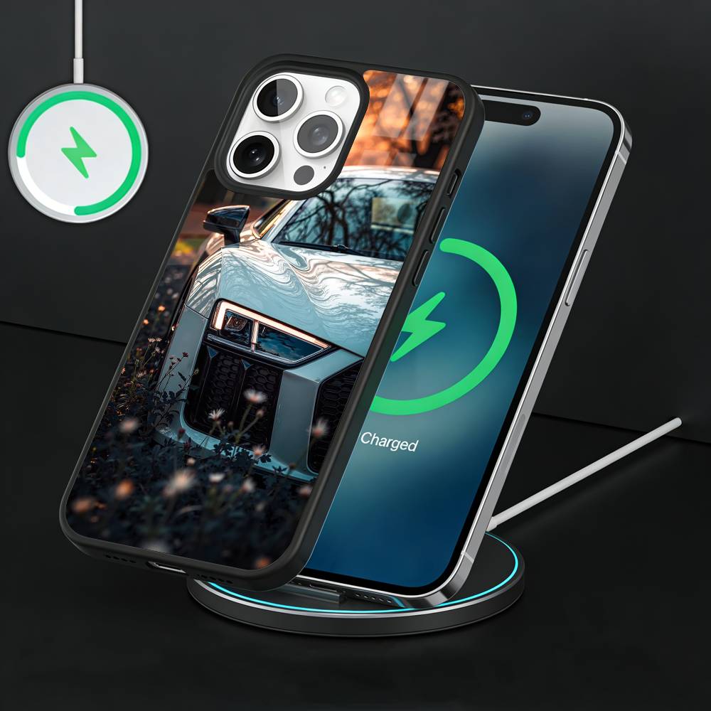 German Racing Supercar Phone Case For iPhone17,16,15,14,13 Plus,Pro Max Magnetic For Magsafe Wireless Charging iphone16e