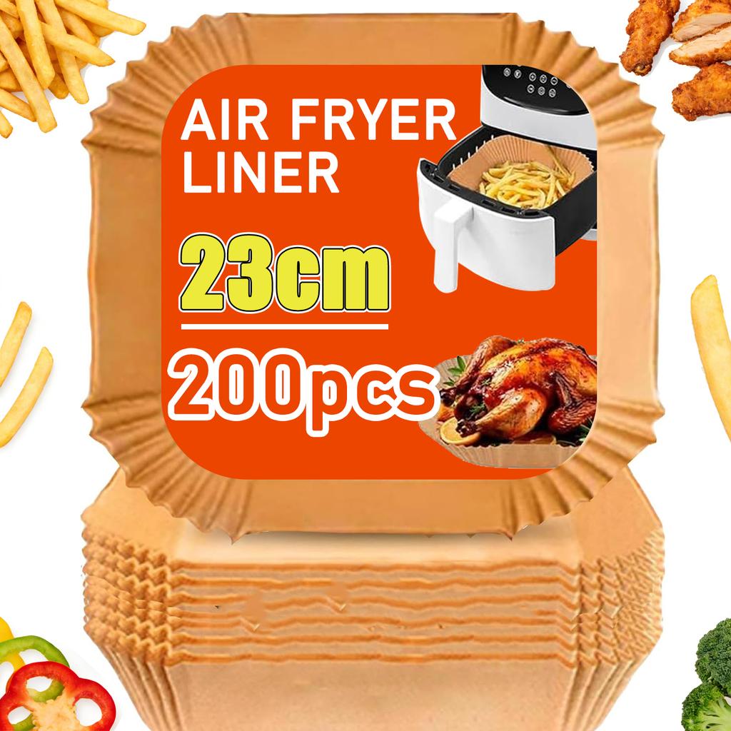 20/22/23cm Air Fryer Paper Liners Disposable Non-stick Oil-proof Baking Paper Liner for Oven Microwave Roasting Baking Accessori