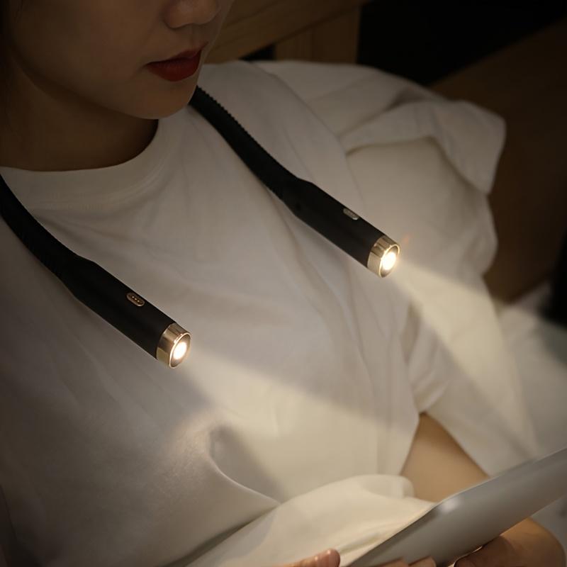 1 rechargeable and adjustable neck reading light bookshelf gift with 3 lighting modes