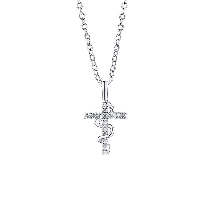 

Simple Elegant Zodiac Snake Guardian Pendant Necklace Choker Chain for Year of Birth Gift
