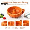 Unique Holiday Gift for Home Cooks Self Spinning Berry Washing Bowl, Halloween Ghost/Pumpkin Swirl 3D Kitchen Gadget Healthy Living Printed