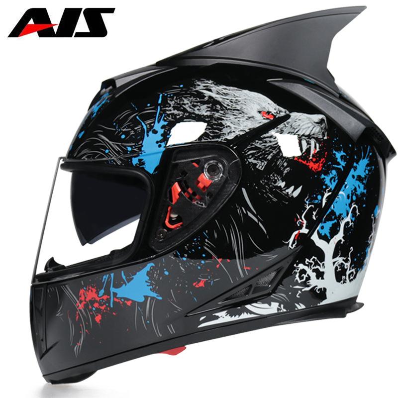 

Aishi AIS Off Road Outdoor Электрический велосипедный шлем для езды на спортивном велосипеде Защитный шлем для головы L синий