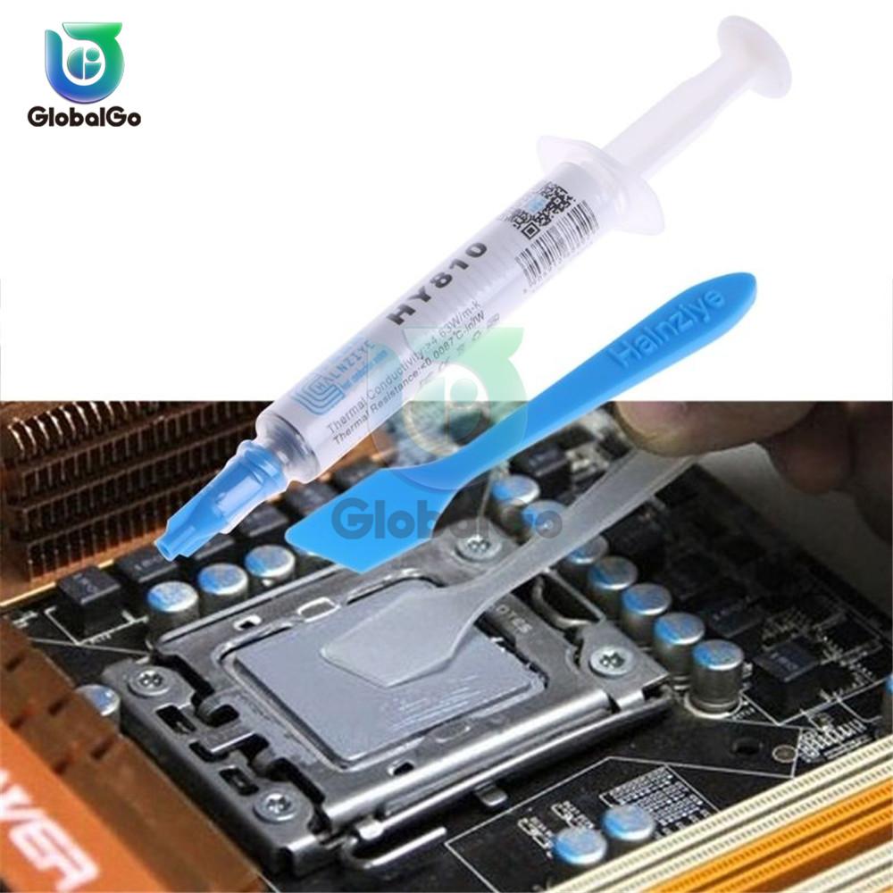 2G HY810-OP2G CPU Thermal Grease with A Plastic Tool Grey Silicone Compound Thermal Paste Conductive Heatsink Plaster For CPU