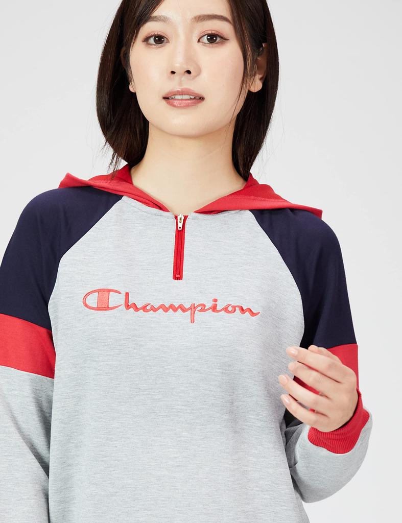 Hoodie Long Sweatshirt SPORTS Oxford Gray Japan L To Japanese Size [Champion] CW-SS111 Women's (equivalent L)