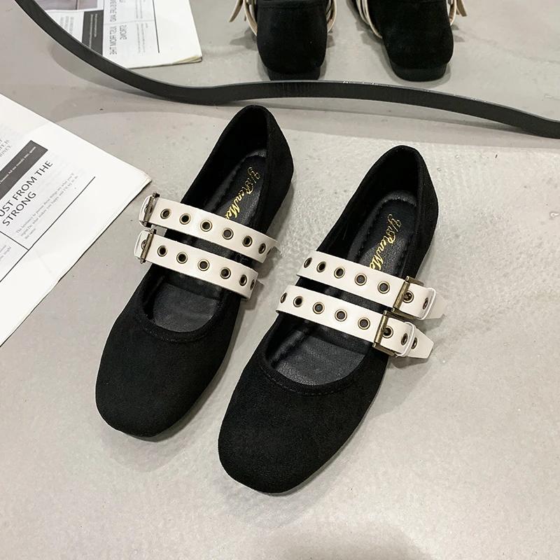 

Женские туфли на плоской подошве 2024 года, роскошные дизайнерские модные женские туфли на плоской подошве с пряжкой и круглым носком, повседневные женские сандалии Zapatillas De Mujer 40