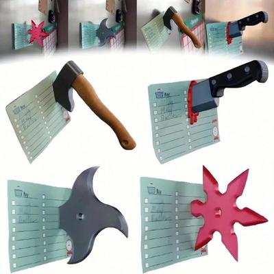 Řezačka Sekery Shuriken Magnet na lednici 3D Pryskyřice Hvězdice na házení Sekerka Magnet na lednici Domácí kancelář Kuchyň Skříňka Magnetická dekorace na tabuli