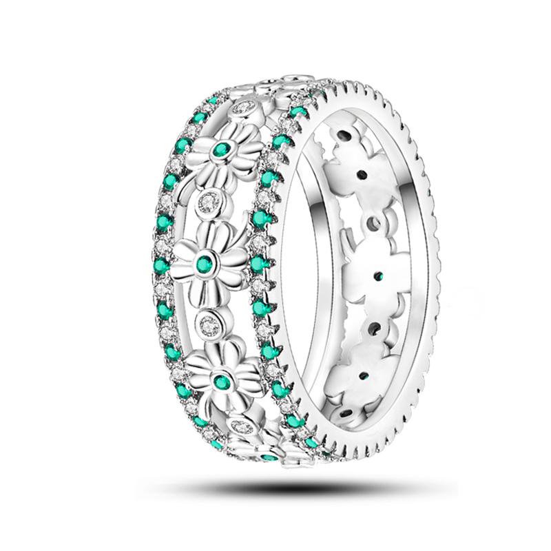 Genuine Copper Color Rings Flowers Moon Star Hollow Weave Irregular Rings For Woman High-Grade Romantic Wedding Engagement Jewelry Creation Gifts