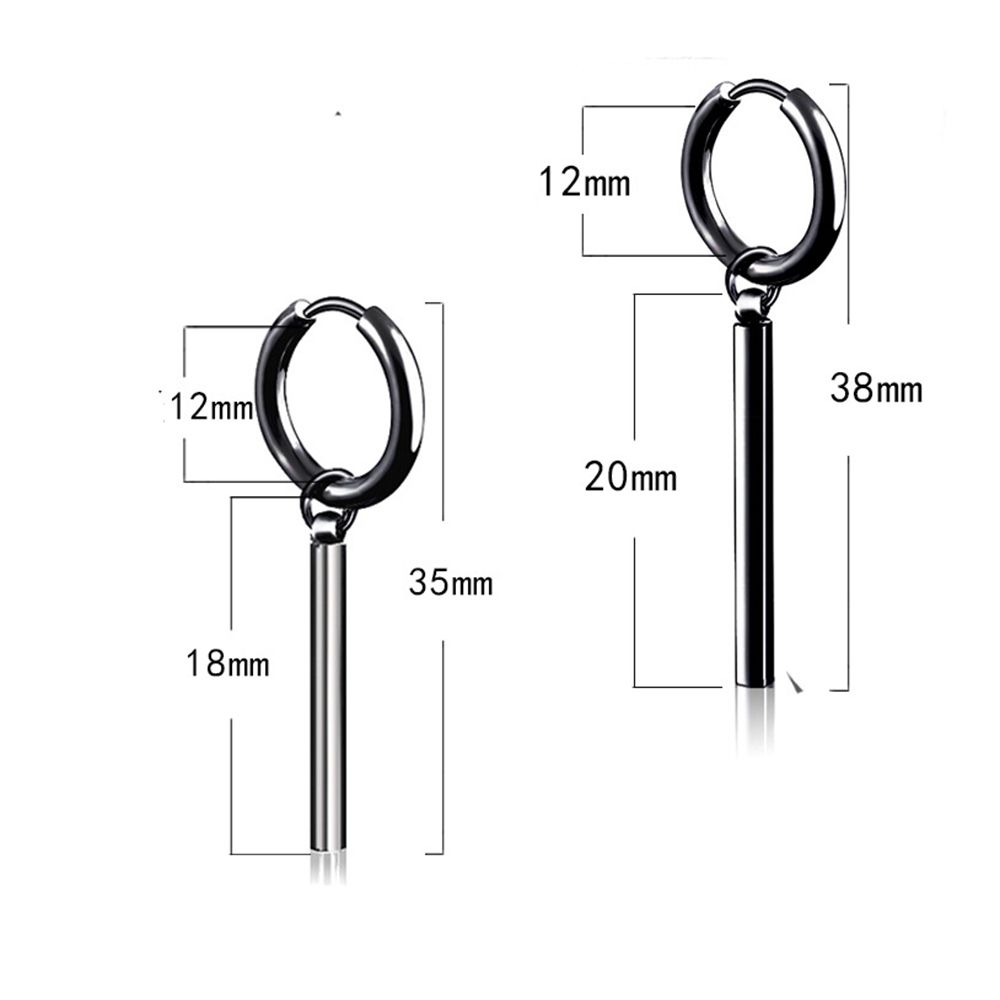 Fashion Jewelry Tassel Cross Ear Studs Men Hoop Earrings Stainless Steel Korean Style Earrings