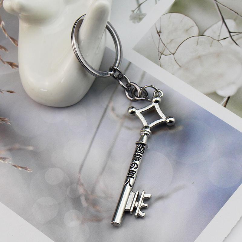 Titan Necklace Eren Key Shingeki No Kyojin Pendant Fashion Vintage Retro Anime Jewelry For Men Cosplay