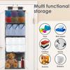 Over The Door Organizer with 4 Large Pockets Large Capacity Knitting Organizer Storage with Zipper Toy Plush/Hammock Hanging Bag