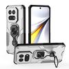 KEYSION Shockproof Armor Case for IQOO 15 5G Soft Silicone+PC Upright Metal Live Ring Stand Phone Back Cover for IQOO 15
