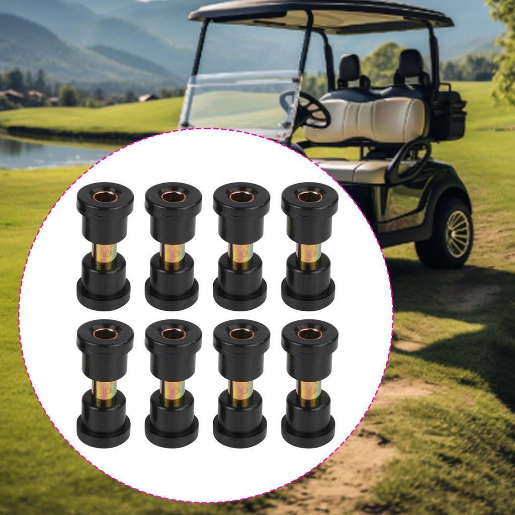 8 Pieces Front & Rear Leaf Spring Bushing Kit Golfcart Suspension Replace Parts Replacement Sturdy