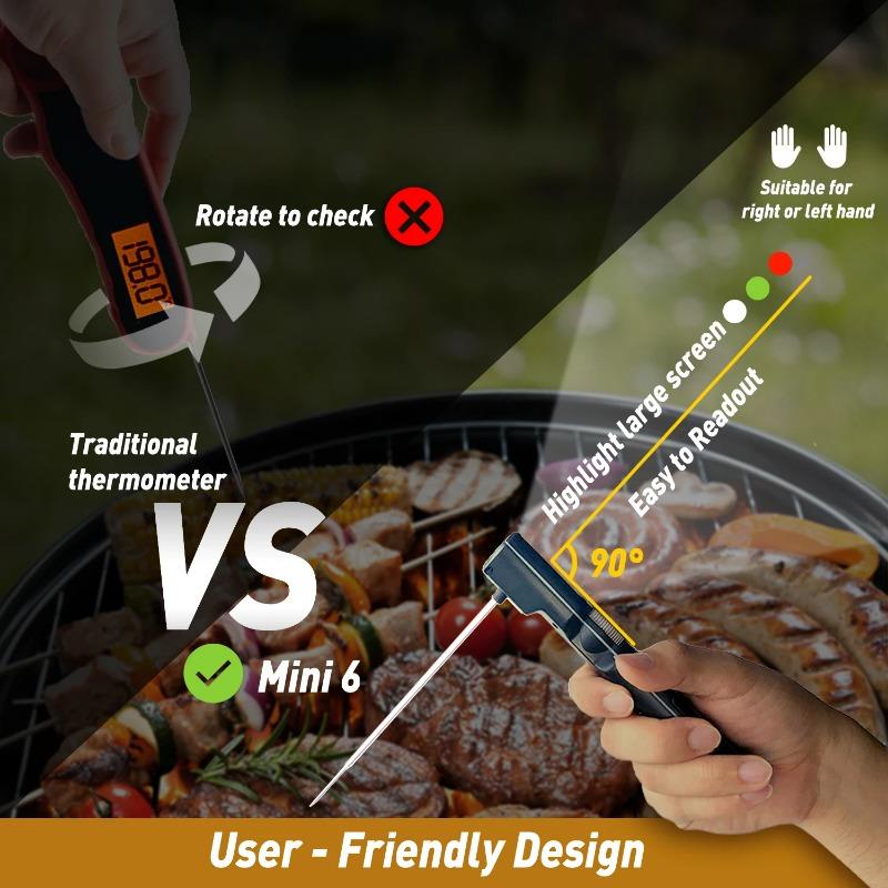 Portable Meat Thermometer LCD Digital Baking Instant Read Kitchen Waterproof Food BBQ Thermometer Handheld Fold Thermometer