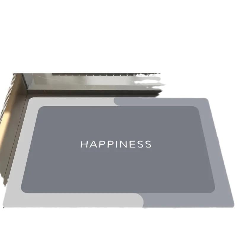 Diatom Mud Cushioned Floor Bathroom Floor Mat Absorbent Bathroom Door Door Non-slip Foot Mat Simple Household