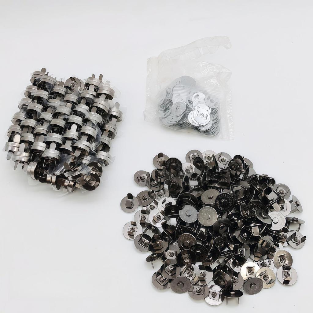 20 Strong Magnetic Snap Button Sets: No-Sew Metal Fasteners for Bags and Clothing