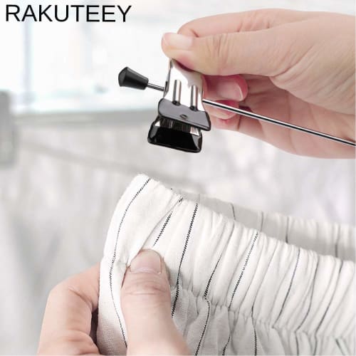 RAKUTEEY [Reiwa Era Latest 2-Year Quality Guarantee] 30-Piece Set of Pants and Skirt Hangers with Strong Clips, Non-Slip, Durable, Multi-Functional Ha