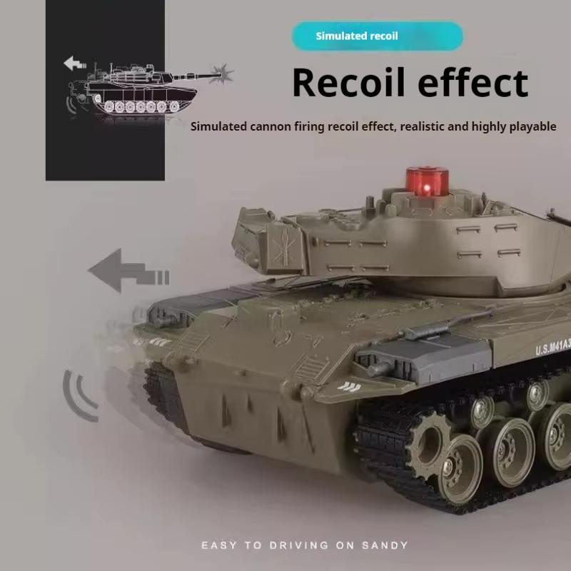 2024 Ny RC Tankmodell Leketøy 2,4G Fjernkontroll Programmerbar Spor Tank Lydeffekt Militær Tank 1/30 Fjernkontroll Billeketøy Passer for gutter Gave