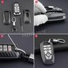 Carbon Fiber Car Smart Key Fob Chain Cover Case for Ford Bronco Ranger Fusion F150 Explorer Kuga Edge Ecosport Lincoln Nautilus