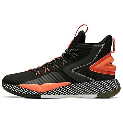 Zapatillas de Baloncesto Cómodas Casuales de Caña Media para Hombre Zapatillas Deportivas Negro Naranja Blanco 11941606-1