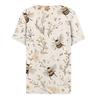 Women's T Shirt Tee Print Button Short Sleeve Daily Weekend Fashion Basic V- Neck Regular Top Summer