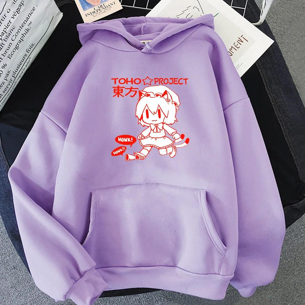 Japanischer Anime Touhou Project Shrine Maiden Süße Hoodies Kawaii Manga Sweatshirt Männer/Frauen Kleidung Fleece High Street Streetwear