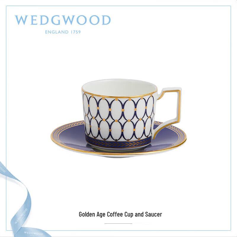 Wedgwood Midnight Blue Gold Dust Teacup and Saucer Set