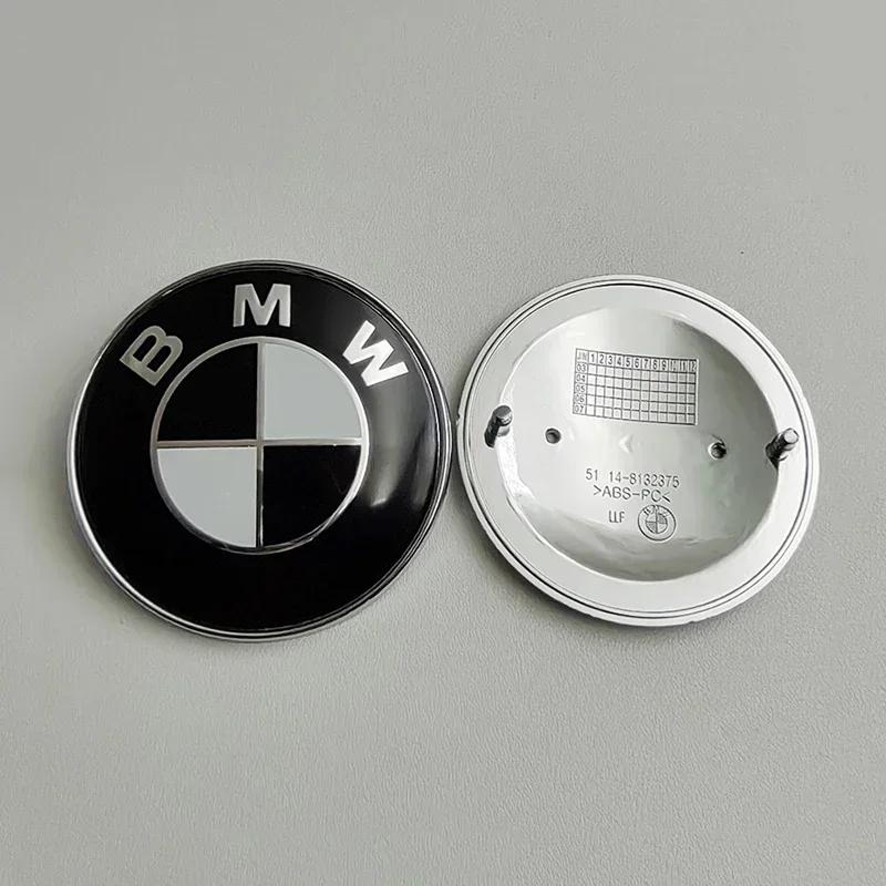 3d ABS 74mm 82mm Car Front Hood Emblem Bonnet Logo Rear Trunk Badge For BMW E39 E46 E90 E60 E91 E91 E61 E62 E87 G20 Accessories