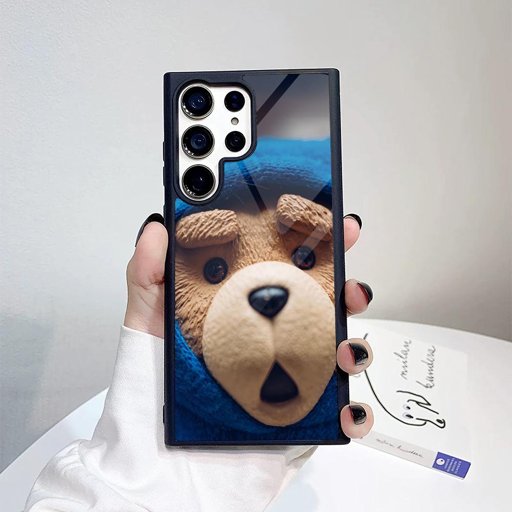 Funny ted bear Phone Case For Samsung Galaxy S26 S25 S24 S23 S22 S21 S20 FE Edge Pro Plus Ultra PC+TPU Cover