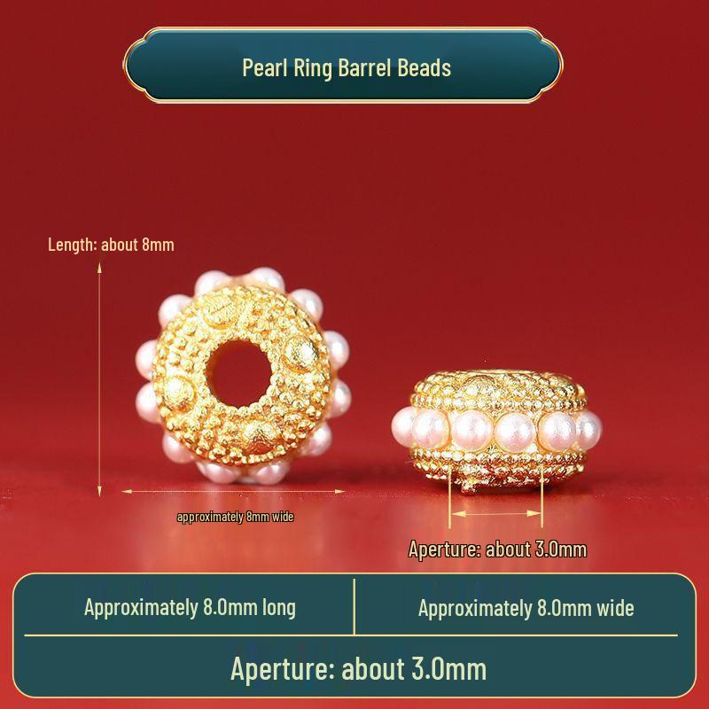 Vintage Brass Filigree Pearl Spacer Beads for Handmade DIY Bracelets