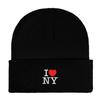 Embroidery Design I Love New York NY Beanies Knitted Hats Custom Text Winter Thick Caps Unisex Women FeUnisex Caps Warmer Bonnet Hat