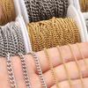 10 Yards/Los 1-4,5 mm Edelstahlketten Großhandelskette für Halskette Armband Fußkettchen DIY Schmuckherstellungskomponenten Großhandel