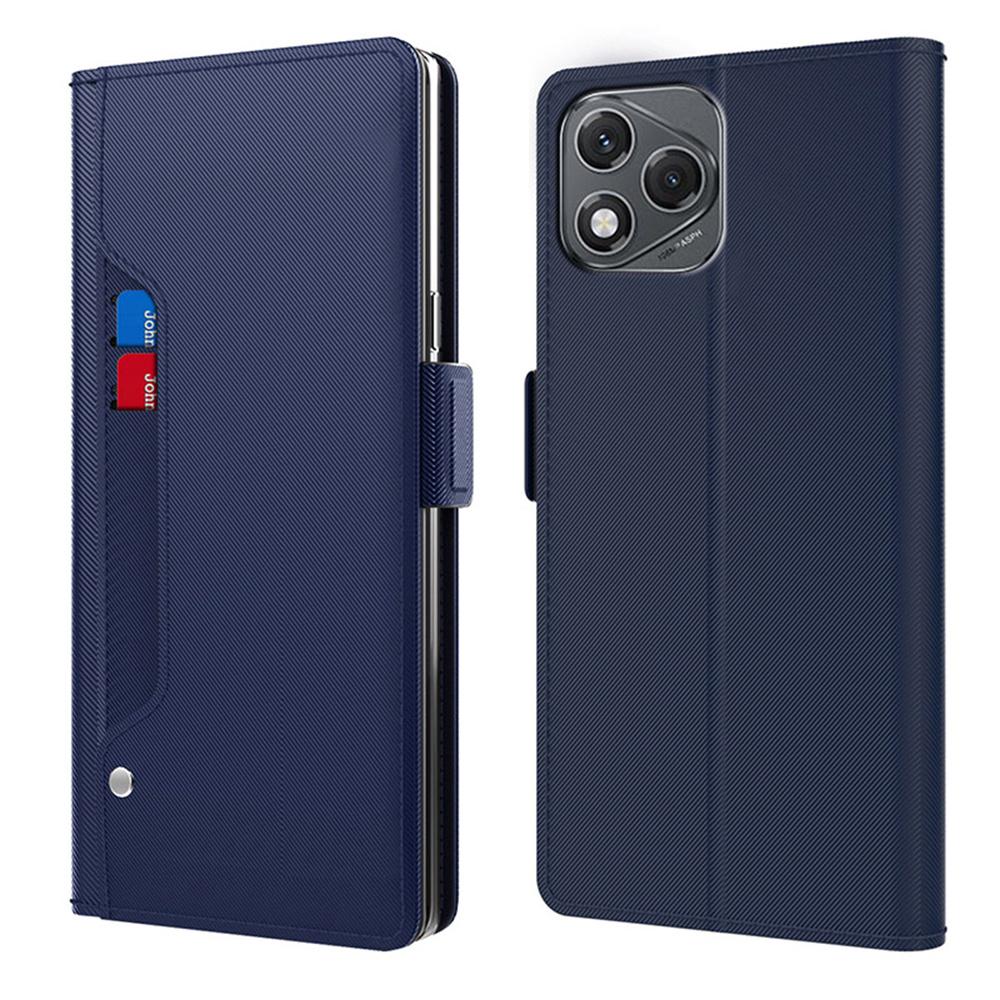 

For Honor 400 Lite 5G Case Stand PU Leather Phone Cover Card Holder Mirror A