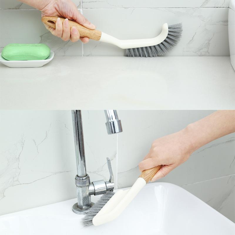 Xiangtai spot wooden handle floor gap brush dead corner window sill groove dirt removal multi-purpose cleaning brush factory