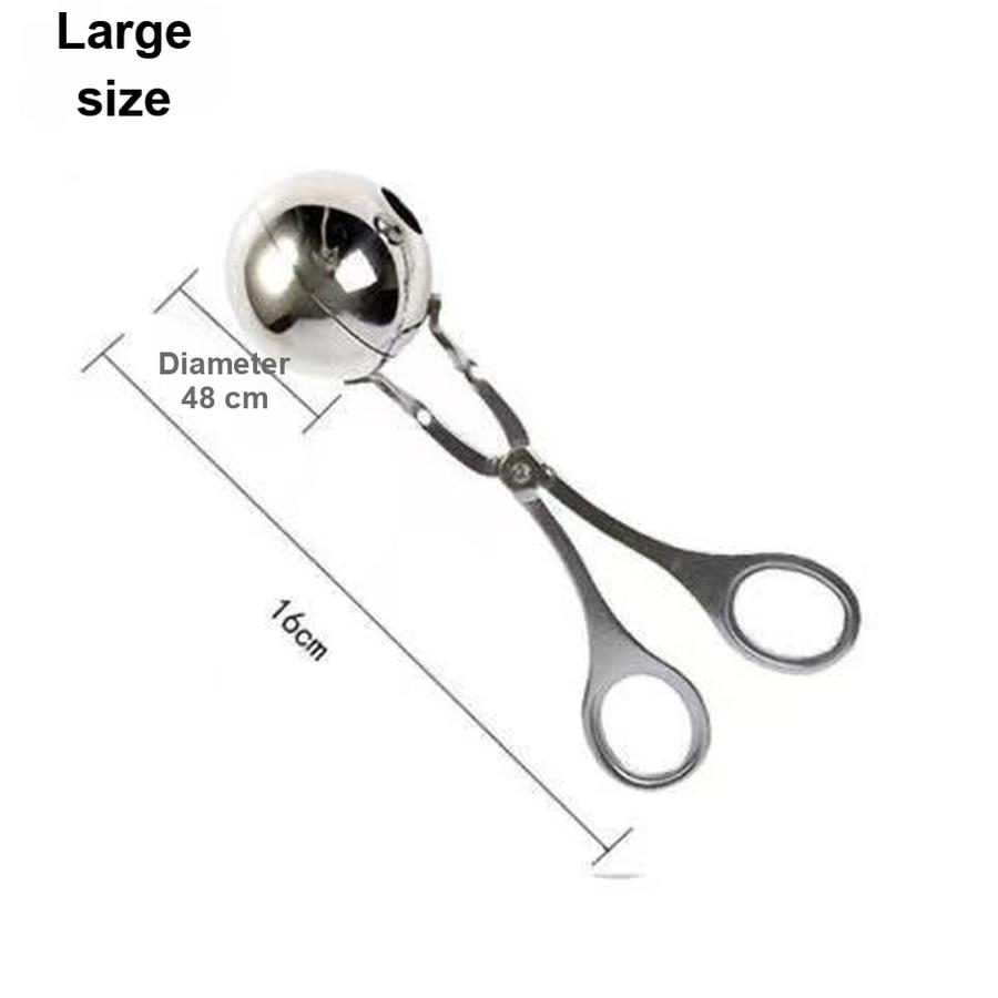 2 Stück Edelstahl-Fleischbällchenformer mit Fleischbällchen-Formwerkzeug für die Küche, Fleischbällchenformen, Dämpfen und Reiskugelform