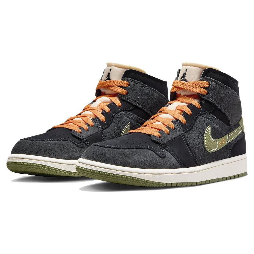 Air Jordan 1 Mid SE Craft Anthracite Light Olive Men Sneakers Black Sky-J-Light-Olive FD6817-003