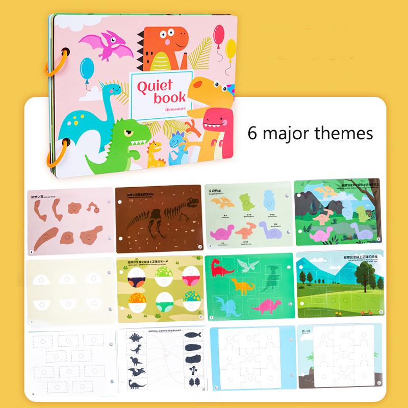 Montessori My First Busy Book Paste Quiet Book Children Toy Animal Numbers Matching Puzzle Game Educational Toys for Kids Gifts
