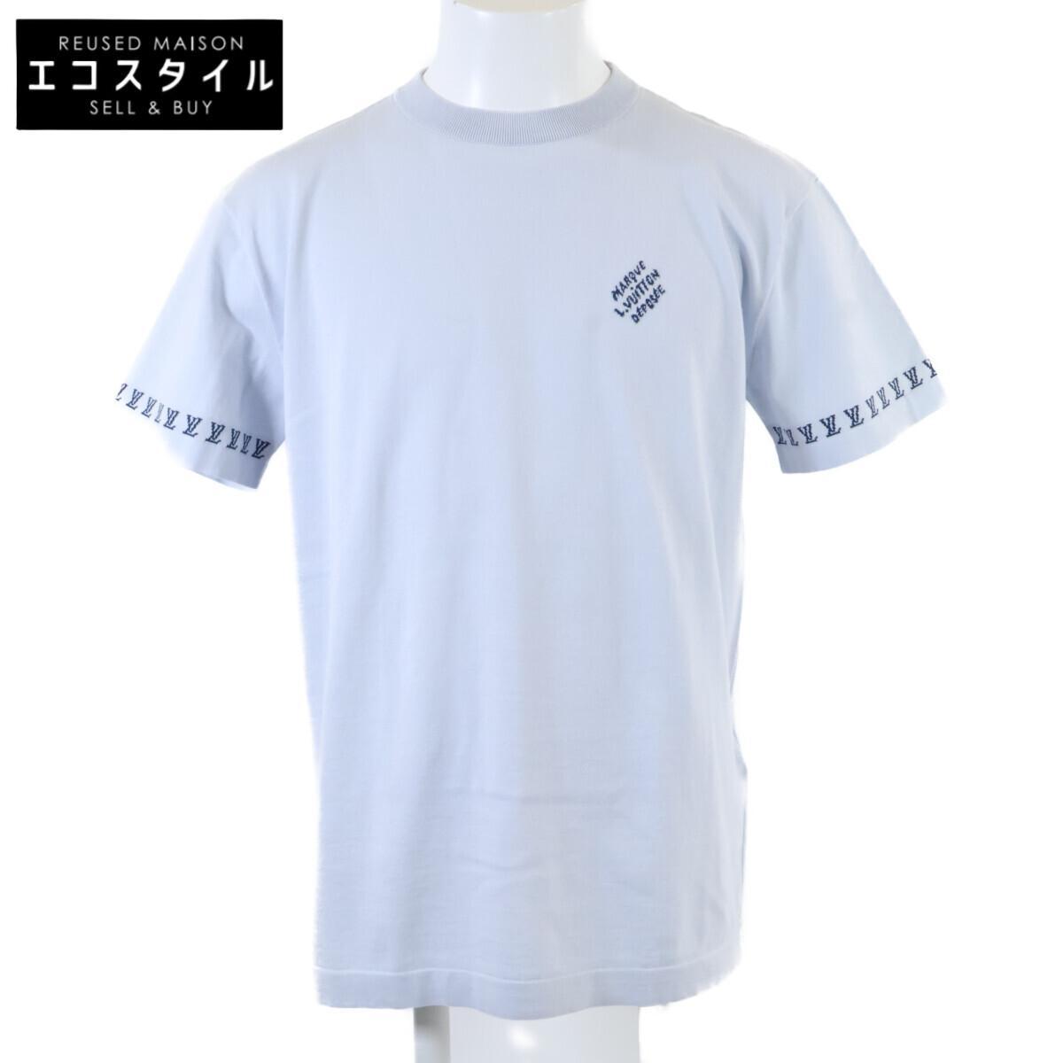 

LOUIS VUITTON Brand new, unused, domestically authorized RM252MQ Z34 HRN47W Signature Cotton Crew Neck T-Shirt tops S Light blueUsed