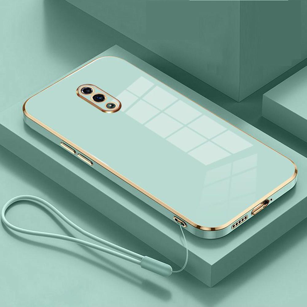 

Для Oppo Reno 5G Чехол Роскошный Квадратный Металлизированный CPH1921 Чехол для Телефона Ударопрочная Силиконовая Задняя Крышка Fundas For Oppo Reno 5G&Case & Strap