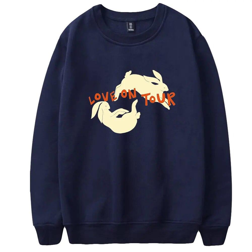 Aşk Tur Atlama merch LongSleeves 2D Kapaksız Tişörtü Kadın/Erkek Komik Giysiler Uzun Kollu Kazak Kapüşonlular Unisex