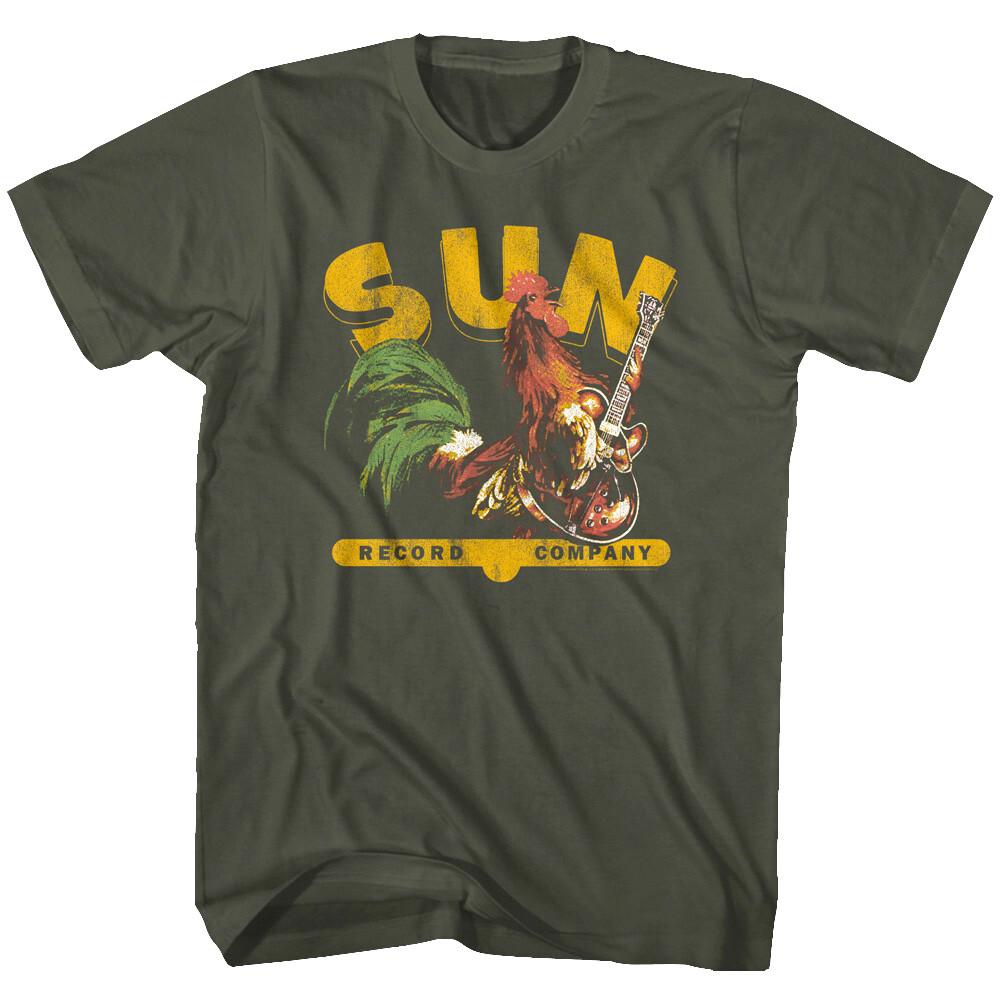 

Sun Records Men039;s T-Shirt Funky Rooster with Gibson Rock n Roll Music Unisex T-Shirt S
