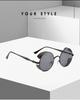 Steampunk round sunglasses UV resistant stylish vintage eyewear for men and women