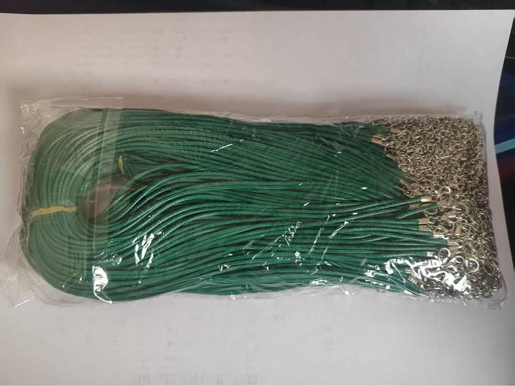 Adjustable Simple Black Wax Line Necklace with Lobster Clasp - DIY Jewelry Accessories