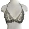 Milad Chainmail Bra for Women Lightweight Chainmail Bralette Scalemail Festival Top Handmade Chain Maille Bikini Top