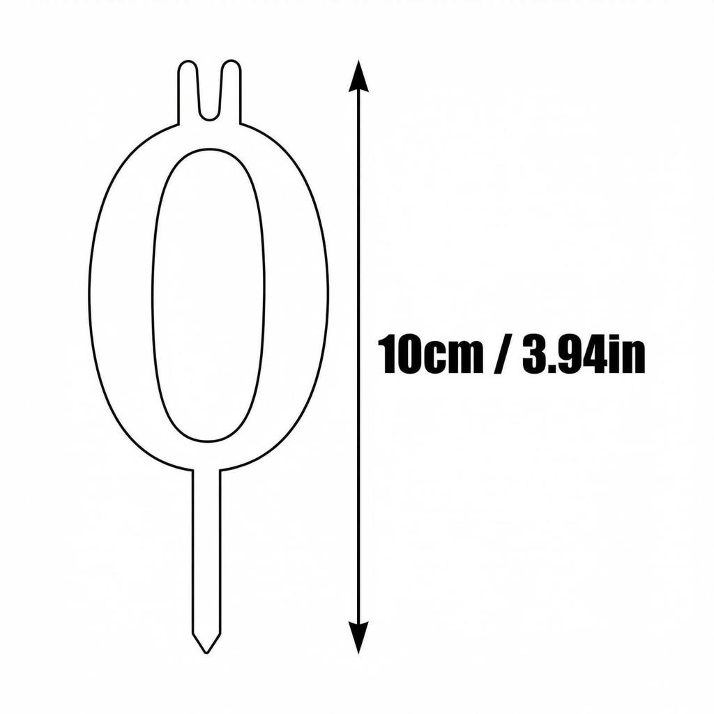 10pcs/set, Number Candle Holder Decor, Numbered Aluminum Birthday Cake Candle Holder Set, Silver, Gifts, Candleholders